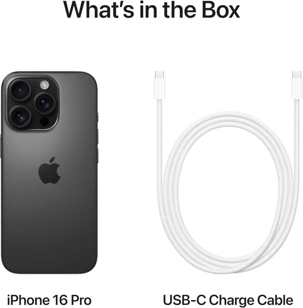 Restored Apple iPhone 16 Pro - Carrier Unlocked - 256GB Black Titanium (Refurbished)
